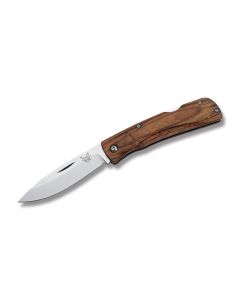 Benchmade Knives 15051-2 Big Summit Lake with Stabilized Wood Handles and Satin Coated CPM-S30V Stainless Steel  Drop Point Plain Edge Blade Model 15051-2