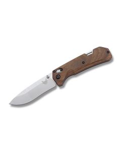 Benchmade Knives 15060-2 Grizzly Creek with Stabilized Wood Handle and Satin Coated CPM-S30V Stainless Steel 3.50" Drop Point Plain Edge Blade Model 15060-2