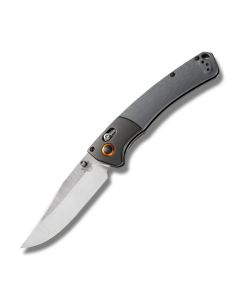 Benchmade Knives 15080-1 Crooked River with Gray G-10 Handles and Satin Coated CPM-S30V Stainless Steel 4" Clip Point Plain Edge Blade Model 15080-1