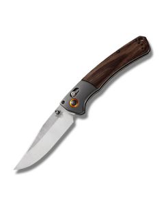 Benchmade Knives 15080-2 Crooked River with Stabilized Wood Handles and Satin Coated CPM-S30V Stainless Steel 4" Clip Point Plain Edge Blade Model 15080-2