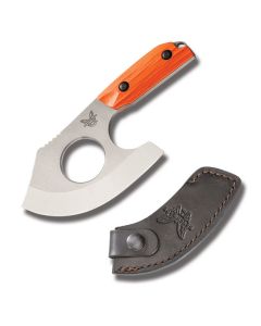 Benchmade Knives 15100-1 Nestucca Cleaver with Orange G-10 Handles and Satin Coated CPM-S30V Stainless Steel 4.375" Cleaver Plain Edge Blade Model 15100-1