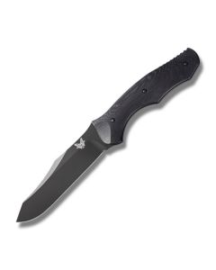 Benchmade Knives 183BK Fixed Blade Contego with Black G-10 Handles and Black Coated CPM-S30V Stainless Steel 5" Drop Point Plain Edge Blade Model 183BK