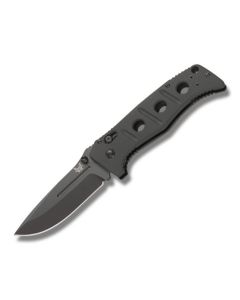 Benchmade Knives 275BK Adamas with Black G-10 Handles and Black Coated D2 Tool Steel 3.375" Drop Point Plain Edge Blade Model 275BK