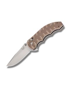 Benchmade Knives 300SN AXIS Flipper with Tan G-10 Handles and Satin Coated 154CM Stainless Steel 3.125" Drop Point Plain Edge Blade Model 300SN