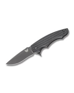 Benchmade Knives 320BK Precinct with Black G-10 Handles and Black Coated 154CM Stainless Steel 3.313" Drop Point Plain Edge Blade Model 320BK