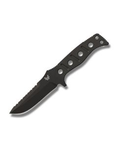 Benchmade Knives 375BK Fixed Blade Adamas with Black Coated D2 Tool Steel Full Tang Construction 4.25' Drop Point Plain Edge Blade Model 375BK