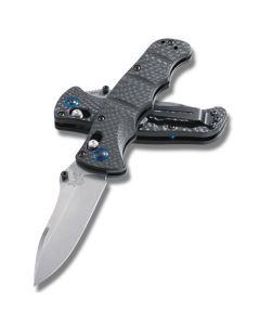 Benchmade Knives 484-1 Nakamura with Carbon Fiber Handles and Satin Coated CPM-S90V Stainless Steel 3" Drop Point Plain Edge Blade Model 484-1