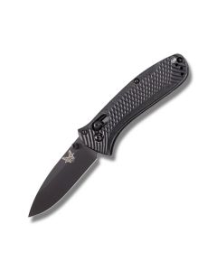 Benchmade Knives 527BK Mini Presidio Ultra with Black Grivory Handles and Black Coated 440C Stainless Steel 3" Drop Point Plain Edge Blade Model 527BK