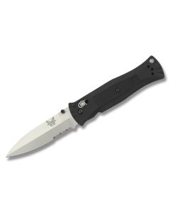 Benchmade Knives 530S with Black Grivory Handles and Satin Coated 154CM Stainless Steel 3.25' Spear Point Partly Serrated Edge Blade Model 530S