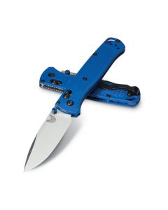 Benchmade 535 Bugout with Blue Grivory Handles and 3.24" CPMS30V Steel Drop Point Plain Edge Blade Model 535