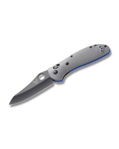 Benchmade Knives 550BK-1 Griptilian with Gray G-10 Handles and Black Coated CPM-20CV Stainless Steel 3.439" Sheepfoot Plain Edge Blade Model 550BK-1