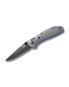 Benchmade Knives 551BK-1 Griptilian with Gray G-10 Handles and Black Coated CPM-20CV Stainless Steel 3.439" Drop Point Plain Edge Blade Model 551BK-1