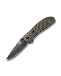 Benchmade Knives 551BKOD Griptilian with OD Green Noryl GTX Handles and Black Coated 154CM Stainless Steel 3.439" Drop Point Plain Edge Blade Model 551BKOD