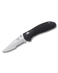 Benchmade Knives 551S Griptilian with Black Noryl GTX Handles and Satin Coated 154CM Stainless Steel Drop Point Partly Serrated Edge Blade Model 551S