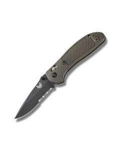 Benchmade Knives 551SBKOD Griptilian with OD Green Noryl GTX Handles and  Black Coated 154CM Stainless Steel 3.439" Drop Point Partly Serrated Edge Blade Model 551SBK-ORG