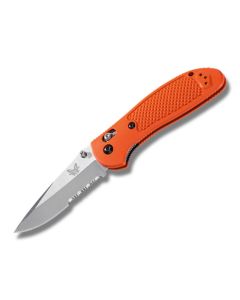 Benchmade Knives 551ORG Griptilian with Orange Noryl GTX Handles and Satin Coated 154CM Stainless Steel 3.439" Drop Point Partly Serrated Edge Blade Model 551-ORG