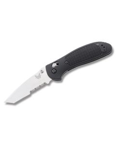 Benchmade Knives 553S Griptilian with Black Noryl GTX Handles and Satin Coated 154CM Stainless Steel 3.5" Tanto Partly Serrated Edge Blade Model 553S