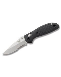 Benchmade Knives 556S Griptilian  with Black Noryl GTX Handles and Satin Coated154CM Steel 2.936" Drop Point Partly Serrated Edge Blade Model 556S