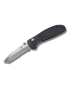 Benchmade Knives 557S Griptilian with Black Noryl GTX Handles and Satin Coated 154CM Stainless Steel 2.875" Tanto Partly Serrated Edge Blade Model 557S