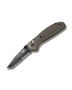 Benchmade Knives 557SBKOD Griptilian with OD Green Noryl GTX Handle and Black Coated 154CM Stainless Steel 2.875" Tanto Partly Serrated Edge Blade Model 557SBKOD