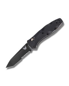 Benchmade Knives 583SBK Barrage with Black Valox Handles and Black Coated 154CM Stainless Steel 3.625" Tanto Partly Serrated Edge Blade Model 583SBK