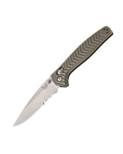 Benchmade Knives Gold Class 781S Anthem with Bronze Anodized Titanium Handles and Satin Coated CPM-20CV Stainless Steel 3.5" Drop Point Partially Serrated Edge Blade Model 781S