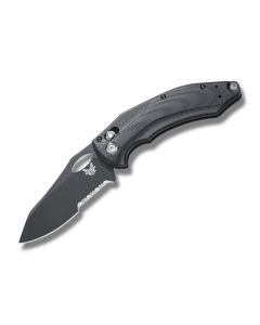 Benchmade Knives 808SBK Loco with Black G-10 Handles and Black Coated CPM-S30V Stainless Steel 3.688" Reverse Tanto Partly Serrated Edge Blade Model 808SBK