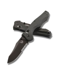 Benchmade Knives 810SBK Contego with Black G-10 Handles and Black Coated CPM-M4 Super Steel 4" Reverse Tanto Partly Serrated Edge Blade Model 810SBK