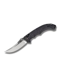 Benchmade Knives 860 Bedlam with Black G-10 Handles and Satin Coated 154CM Stainless Steel 4" Scimitar Plain Edge Blade Model 860