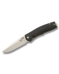 Benchmade Knives 890 Torrent  with Black G-10 Handles and Satin Coated 154CM Stainless Steel 3.625" Drop Point Plain Edge Blade Model 890
