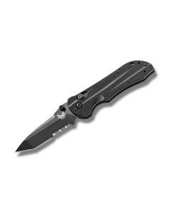 Benchmade Knives 904SBK Mini AXIS Stryker with Black G-10 Handles and Black Coated 154CM Stainless Steel Tanto Partly Serrated Edge Blade Model 904SBK