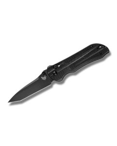 Benchmade Knives 909BK AXIS Stryker with Black G-10 Handles and Black Coated 154CM Steel 3.5" Tanto Plain Blade Model 909BK