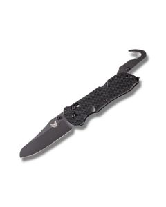 Benchmade Knives 915BK Triage with Black G-10 Handles and Black Coated N680 Ultra Stainless Steel 3.5" Sheepfoot Plain Edge Blade Model 915BK