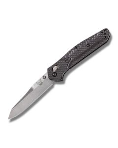 Benchmade Knives 940-1 Osborne with Carbon Fiber Handles and Satin Coated CPM-S90V Stainless Steel 3.375" Reverse Tanto Plain Edge Blade Model 9401