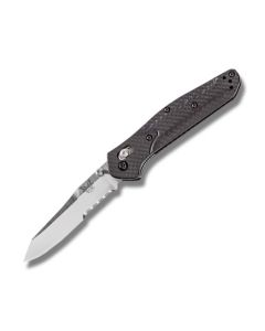 Benchmade Knives 940S-1 Osborne with Carbon Fiber Handles and Satin Coated CPM-S90V Stainless Steel Reverse Tanto Partly Serrated Edge Blade Model 940S1