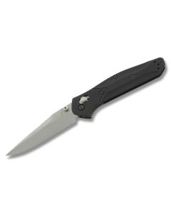 Benchmade Knvies 943 with Black Anodized Aluminum Handles and Satin Coated CPM-S30V Stainless Steel 3.375" Clip Point Plain Edge Blade Model 943