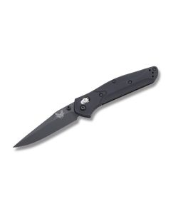 Benchmade Knives 943BK Osborne with Black 6061-T6 Aluminum Handles and Black Coated  CPM-S30V Stainless Steel 3.375" Clip Point Plain Edge Blade Model 943BK