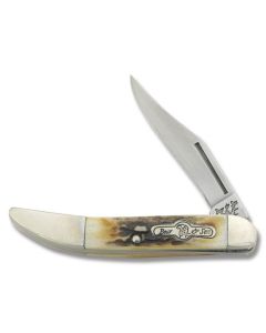 Bear & Son Little Toothpick 3" with Genuine Stag Handle and Stainless Steel Plain Edge Blades Model GS193-1/2