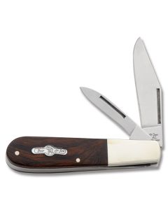 Bear Desert Iron Wood Barlow 3.50" with Desert Iron Barlow Handles and 440 Stainless Steel Plain Edge Blades Model K2281E