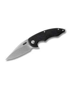 Brous Blades Sinner Folding Knife with Carbon Fiber Handle and Stonewash Coated D2 Tool Steel 3.25" Drop Point Plain Edge Blade Model SINNERSW