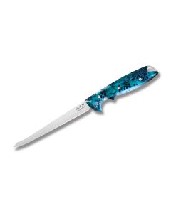 Buck Knives Abyss Fillet with Kryptek Pontus Glass Reinforced Nylon Handles and Flexible 420 HC Stainless Steel 6.375" Fillet Plain Edge Blades Model 0035CMS33