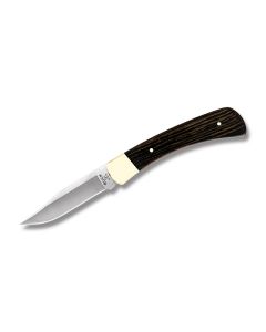 Buck Knives 101 Hunter with Macassar Ebony Handles and 420 HC Stainless Steel 3.75” Clip Point Plain Edge Blades Model 010BRS