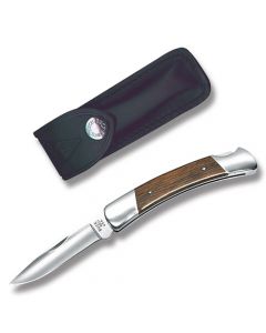 Buck Squire SlimLine Lockback 3.75" with Rosewood Handles and Satin Coated Drop Point Plain Edge Blade Model 0501RWS-B