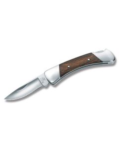 Buck Knight SlimLine Lockback 2.75" with Rosewood Handle and Satin Coated 420HC Stainless Steel Drop Point Plain Edge Blade Model 0505RWS-B