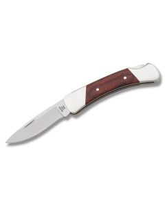 Buck Knives Duke 3.125" with Rosewood Handles and Satin Coated 420HC Stainless Steel 3" Clip Point Plain Edge Blade Model 0500RWS-B