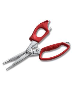 Buck Splizzors Multi-Purpose Fishing Tool with Red Handle and 420HC Stainless Steel Blades Model 0030RDS