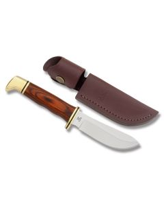 Buck Skinner with Cocobolo Wood Handle and 420 HC Stainless Steel 4" Plain Edge Skinning Blade 0103BRS