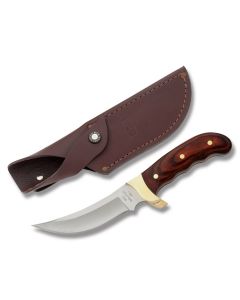 Buck 401 Kalinga with Rosewood Handles and Satin Coated 420HC Stainless Steel 4.75" Skinner Plain Edge Blade 0401RWS