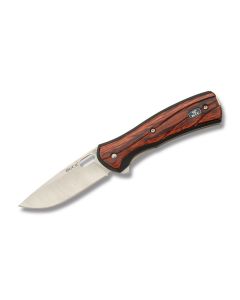 Buck Large Vantage with Rosewood Dymondwood Handle and Satin Coated 420HC Stainless Steel 3.25" Drop Point Plain Edge Blade Model 0346RWS