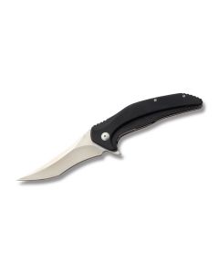 Brous Blades Vendetta with Black G-10 Handles and Satin Coated D2 Tool Steel 4'' Tanto Plain Blade